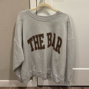 The Bar Gray Sweatshirt with Brown Logo